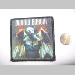 Dimmu Borgir ofsetová nášivka po krajoch obšívaná  cca. 9x9cm